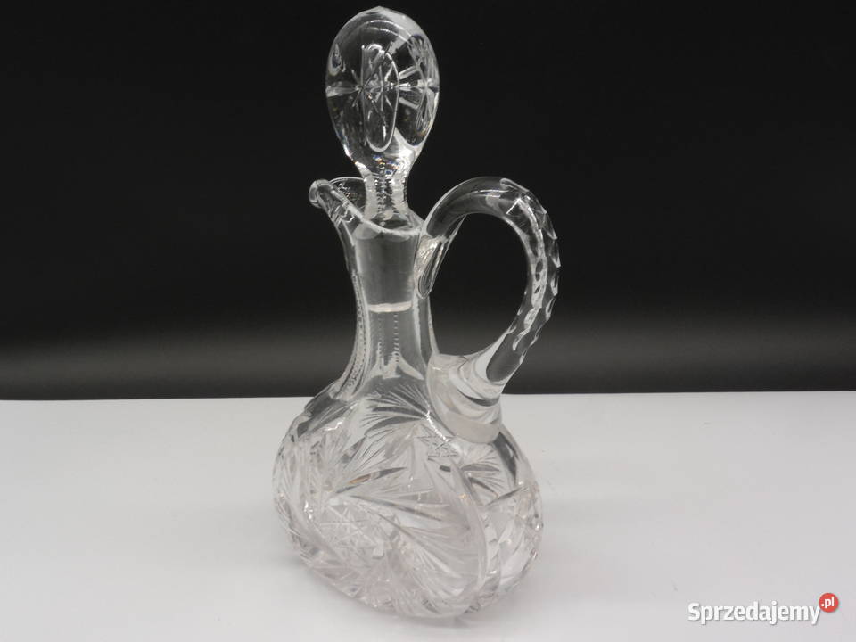 Kryształowa karafka ampułka CRUET vintage wielkopolskie