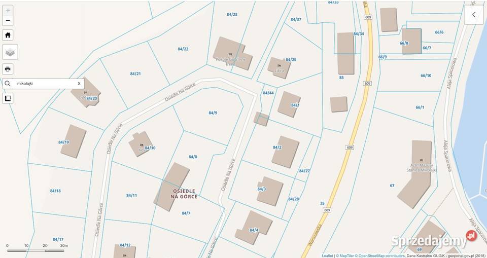 działka budowlana w samych Mikołajkach 883zł/m2 Mikołajki