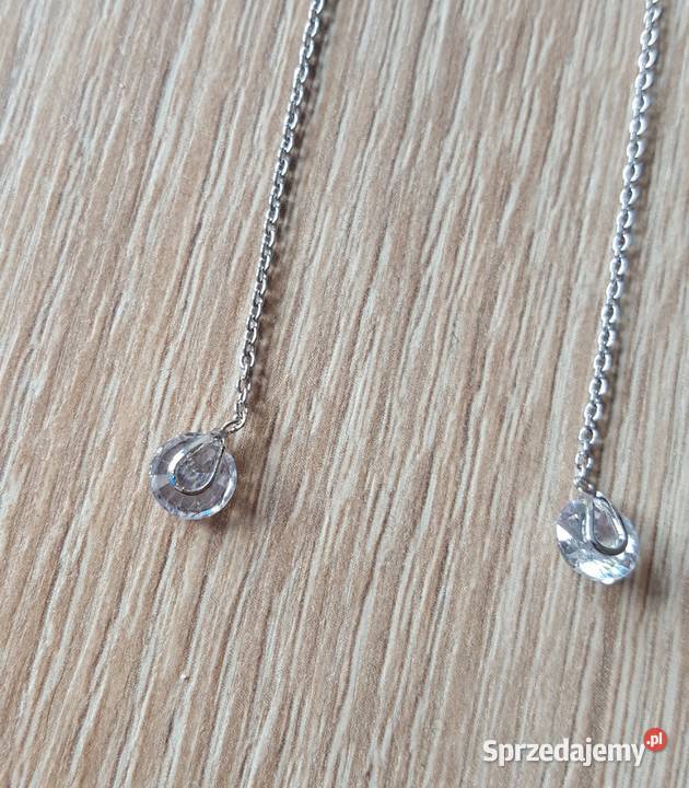 Nowe kolczyki srebrny kolor wiszace dlugie z