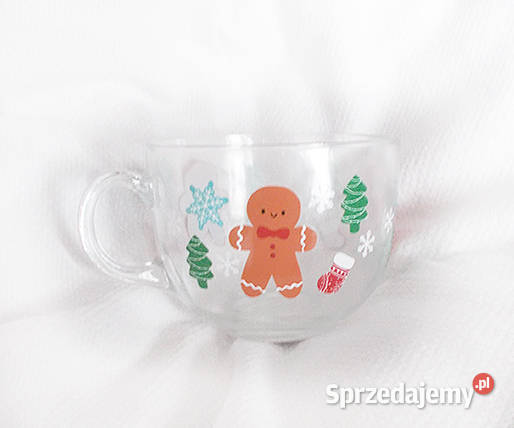 świąteczny kubek ze szkła ciastek kubek z uchem podlaskie Białystok