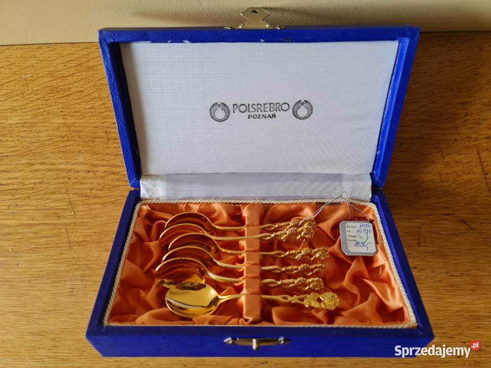 Łyżeczki do herbaty metal złocony Warszawa