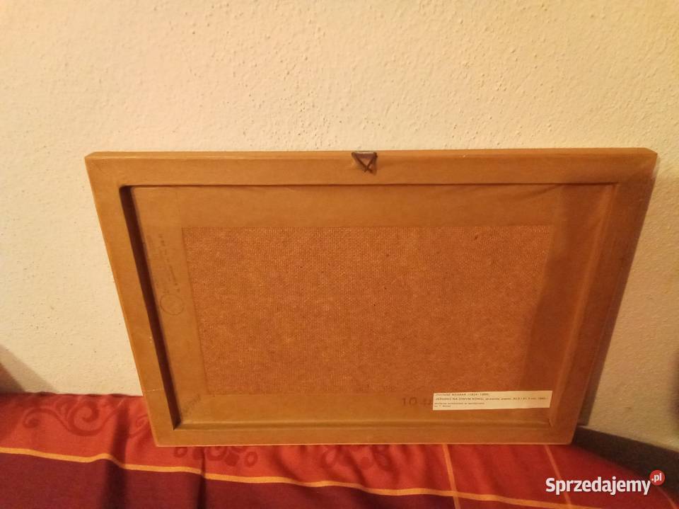 Jeździec na siwym koniu Alfred Potocki na Malarstwo Warszawa sprzedam