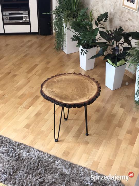 Stolik kawowy dębowy plaster dębu Grabów nad Prosną sprzedam