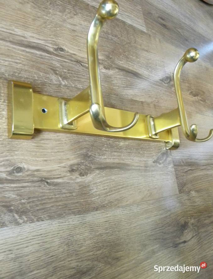 Metalowy podwójny wieszak ścienny ubraniowy na 35cm Wieszaki