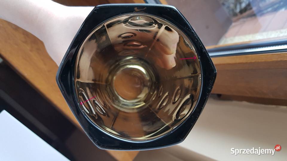 Wazon Woda Sodowa Ząbkowice kolorowe szkło PRL Dąbrowa Górnicza