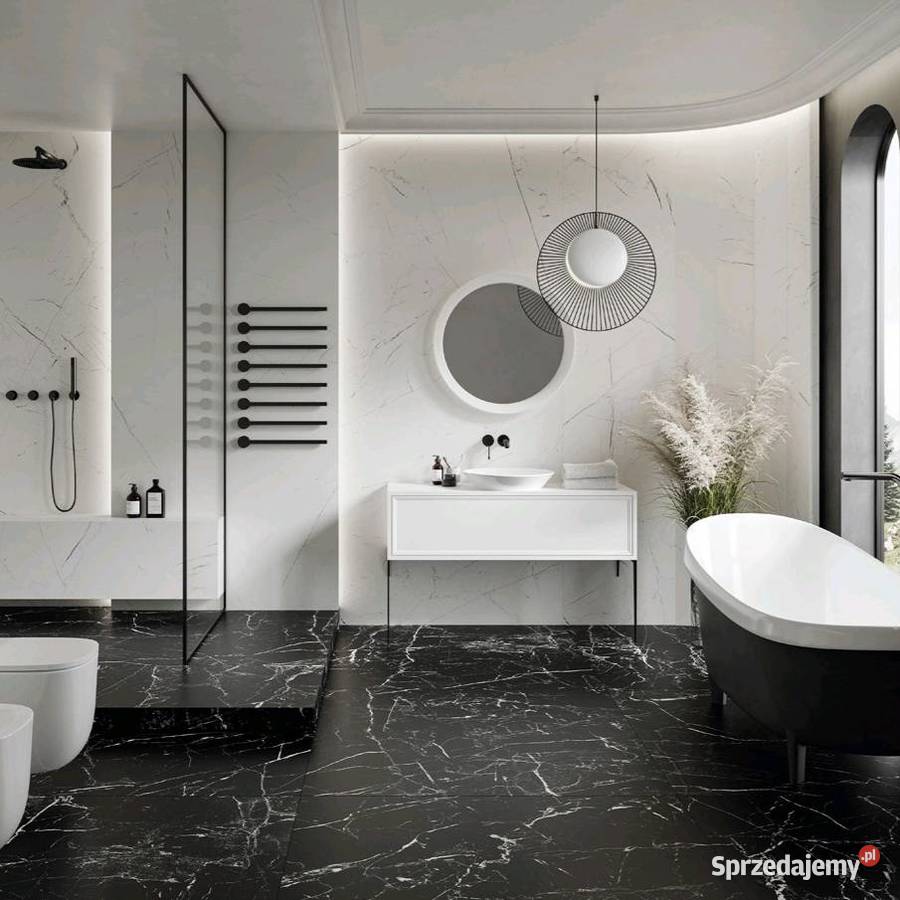 Marmo blackwhite mat 80x80 płytki łazienkowe wewnętrzne mazowieckie Radom
