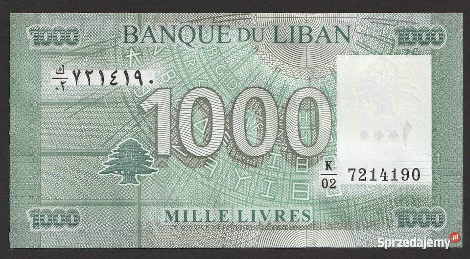 LIBAN 1000 LIVRES 2011 STAN BANKOWY UNC Łódź
