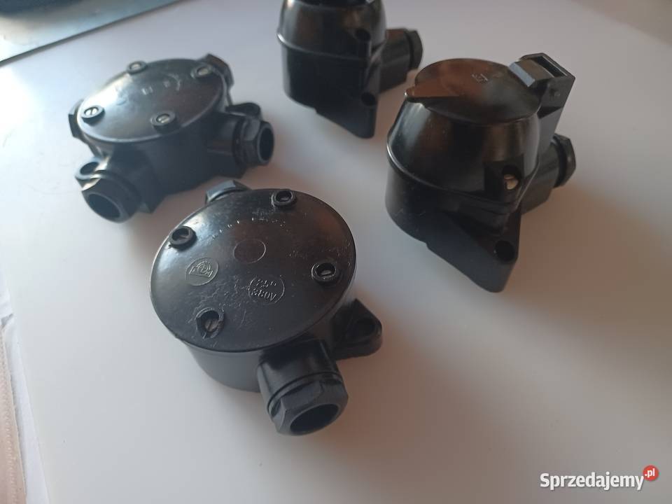 Czarny bakelit gniazdo wyłącznik puszki wielkopolskie Poznań