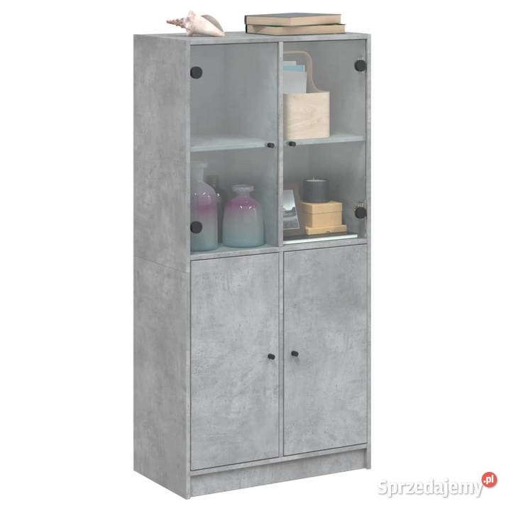 Szafka z drzwiczkami szarość betonu 68x37x142 Warszawa