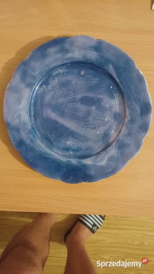 Talerz Ćmielów niebieski lubelskie Hrubieszów