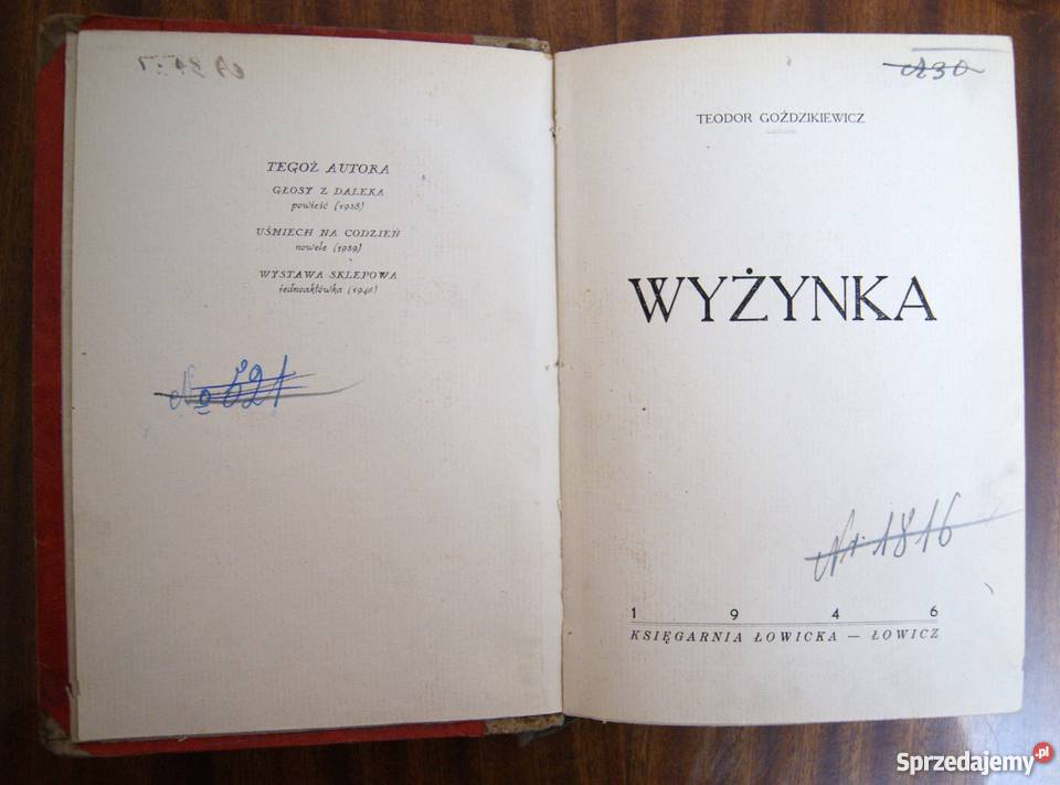 Teodor Goździkiewicz Wyżynka 1946 Parczew sprzedam