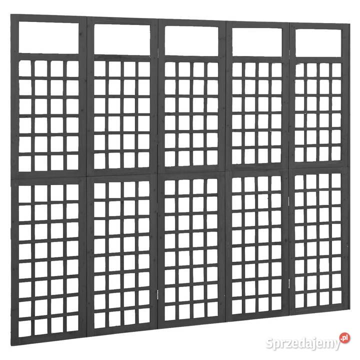 Parawan pokojowy 5panelowytrejaż drewno jodłowe
