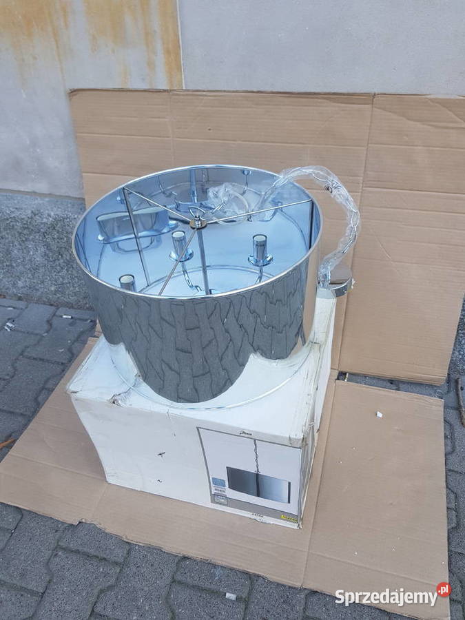 Lampa wisząca abażur CHROM 45 klasyczny żyrandol Warszawa