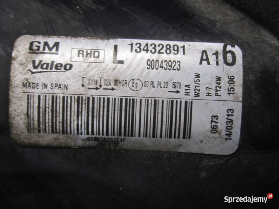 OPEL CORSA D LIFT 13r lampa lewa przód 13432891 Kielce
