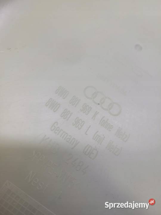 OSŁONA TYLNA FOTELA AUDI A4 B9 A5 8W 8W0881969K Przystajń