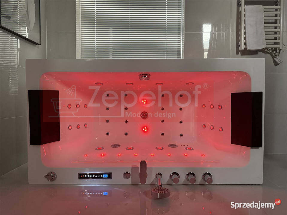 Wanna z hydromasażem LS4420 150cmx75cmx58 chromo Grabówka