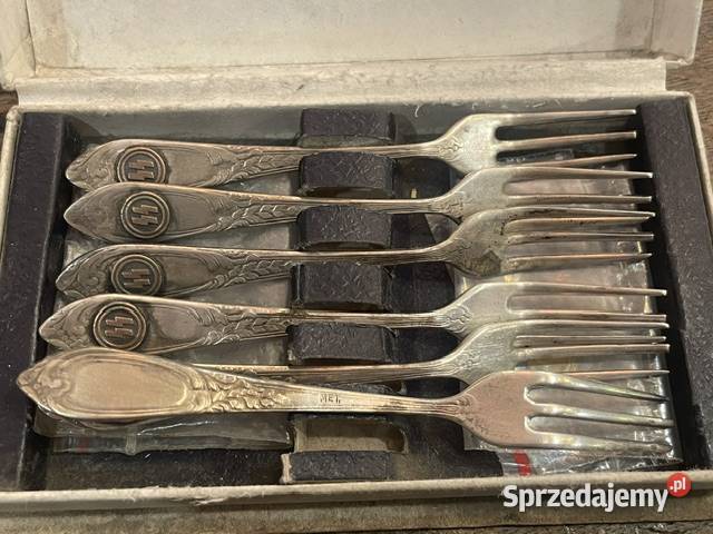 Widelczyki deserowe SS w etui komplet sygnatura
