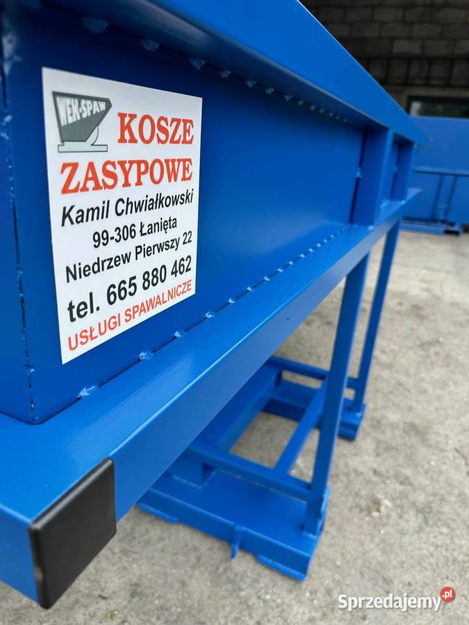 Kosz przyjęciowy zasobnik 3m3 GWARANCJA łódzkie Niedrzew Pierwszy