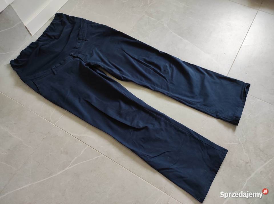 Granatowe spodnie ciążowe Bonprix 46 XXXL Moda i Styl Płock