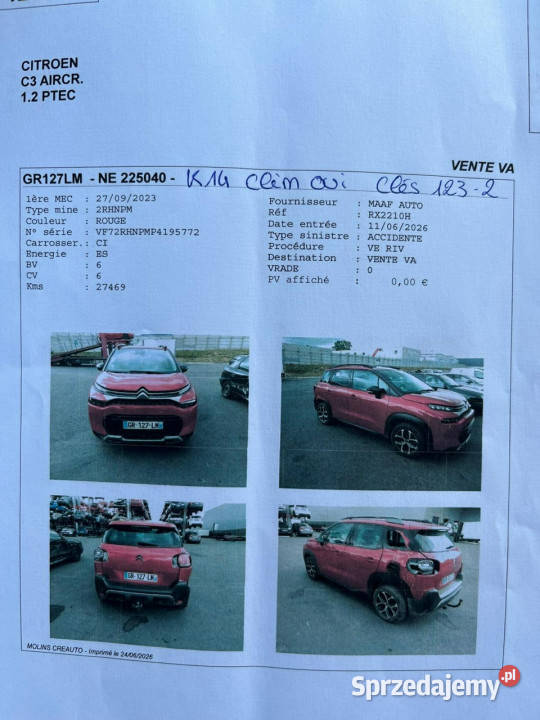 Citroen C3 Aircross 12 i 23tyskm wielkopolskie Pleszew