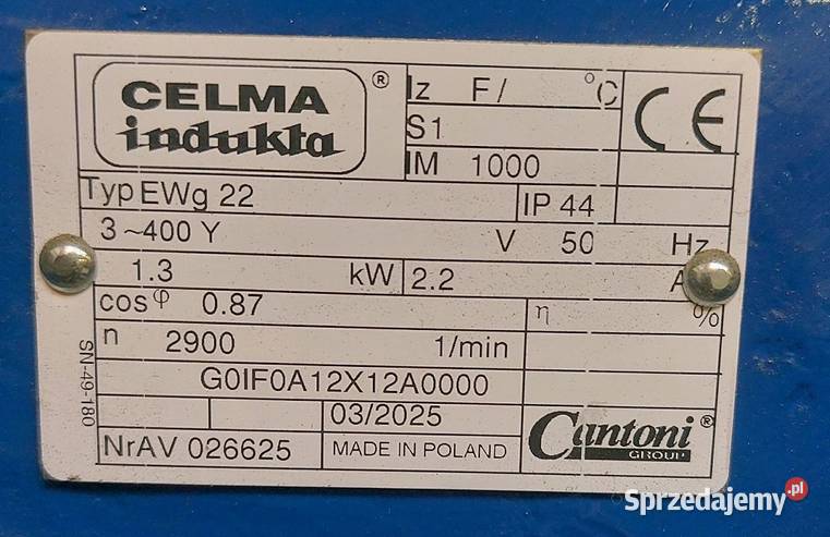Elektrowibrator Celma Indukta EWg 22 wibrator Opalenica