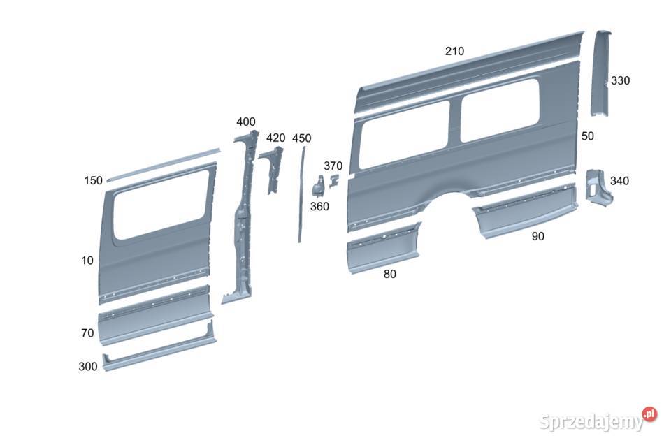 Poszycie dolne prawe Mercedes Sprinter 907 910 Suchy Las