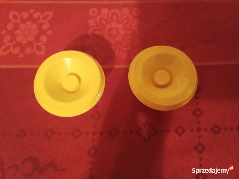 2 podstawki do jajek żółte Vintage Akcesoria kuchenne