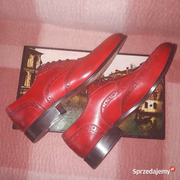 Półbuty męskie czerwone czerwony Półbuty Gdynia sprzedam