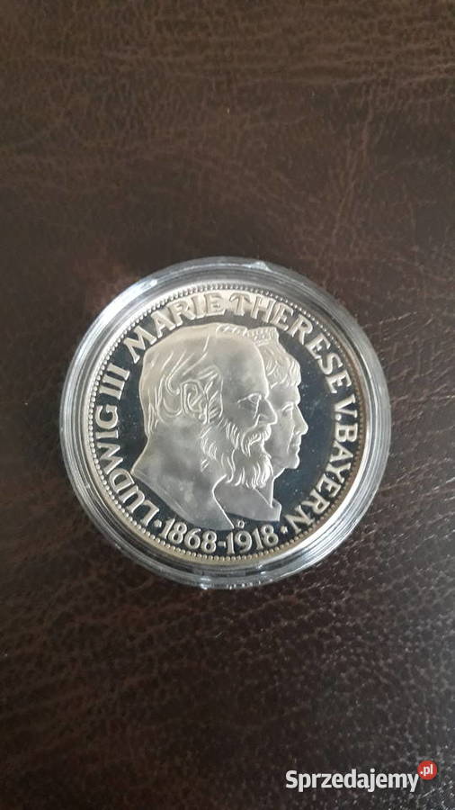 3 marki1918 rBajernreplika z 2001 rlustrzanka Numizmatyka Konin sprzedam