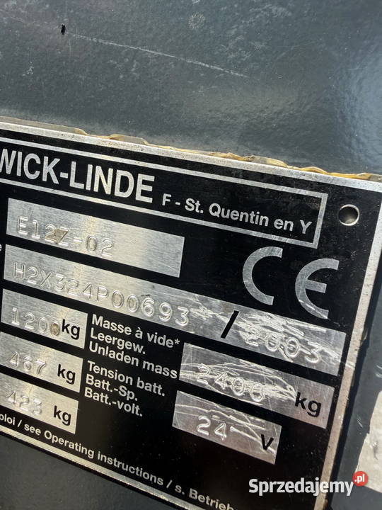wózek widłowy elektryczny LINDE E12Z02 1200 Działoszyn
