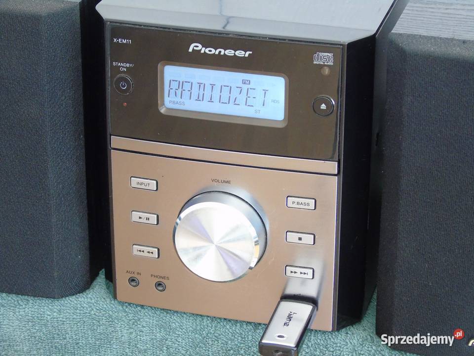 Wieża Pioneer pilot CD USB mp3 AUX kolumny