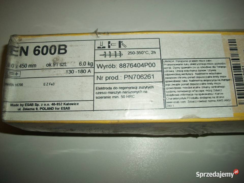 Elektrody EN600B do napawania małopolskie Olkusz