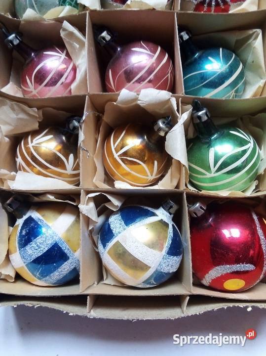 stare szklane bombki vintage PRL Boże Narodzenie Boże Narodzenie Częstochowa sprzedam