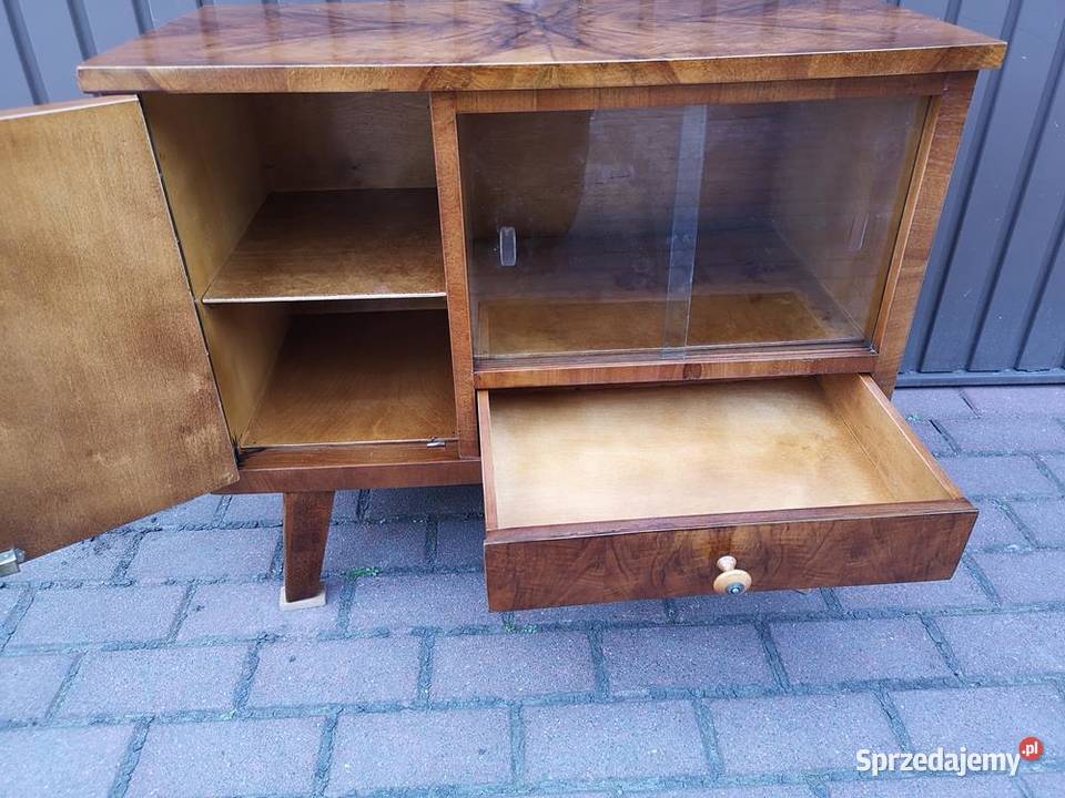 Komoda Szafka Stolik ARTDECO PRL Orzech Stary Swarzędz sprzedam