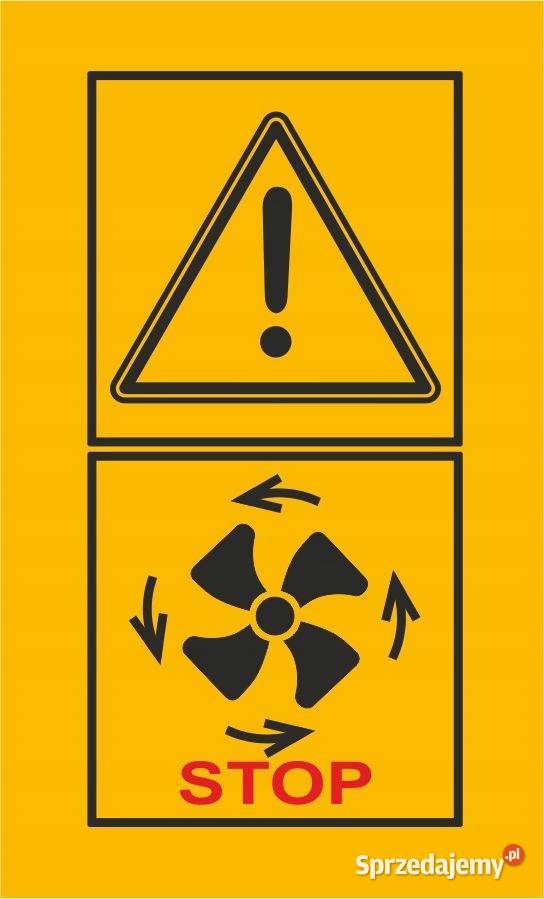 Naklejka BHP ostrzegawcza STOP niebezpieczeństwo małopolskie Kamionna sprzedam
