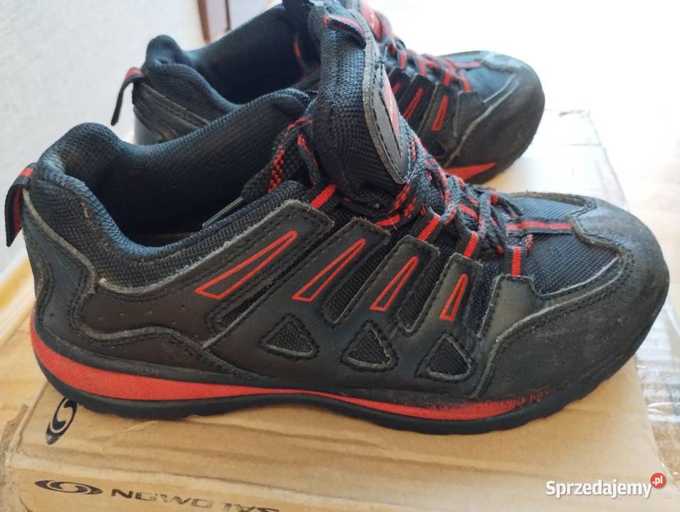 Buty skórzane czerwone czarne robocze z noskiem mazowieckie Piaseczno
