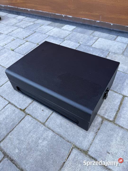 Czarny Gramofon w walizce z głośnikami wielkopolskie Poznań