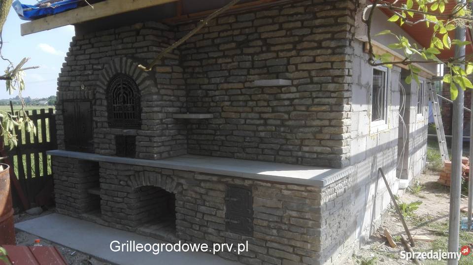 Grill murowany z kamienia piaskowiec granit Dom i Ogród Żarnów