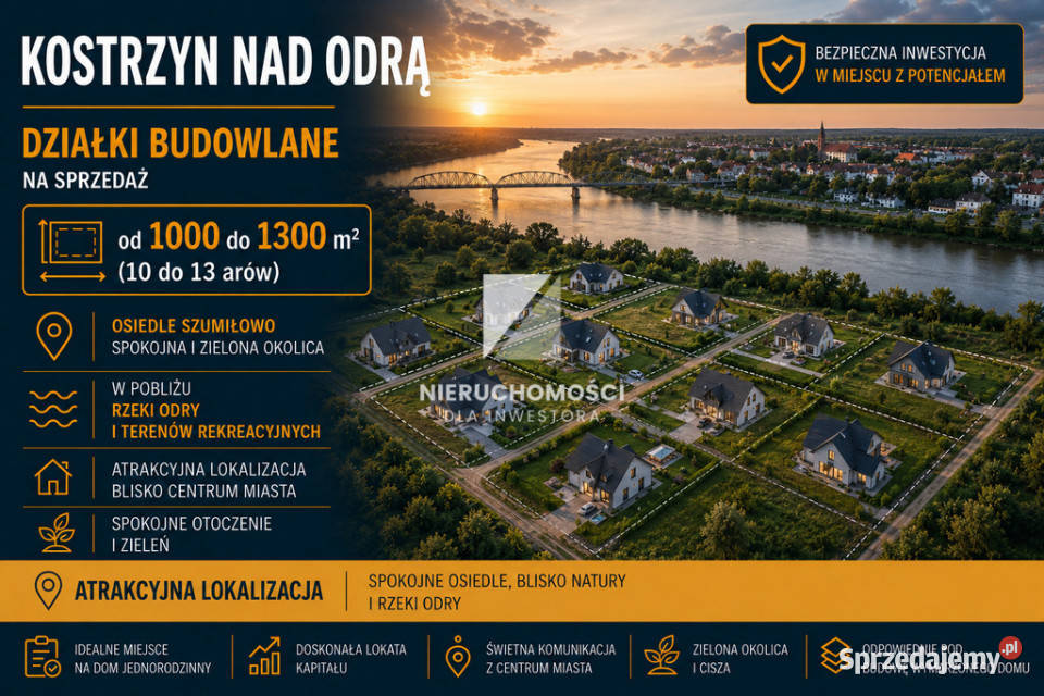 Kostrzyn os Szumiłowo działki budowlane 1013 ar budowlana Kostrzyn nad Odrą