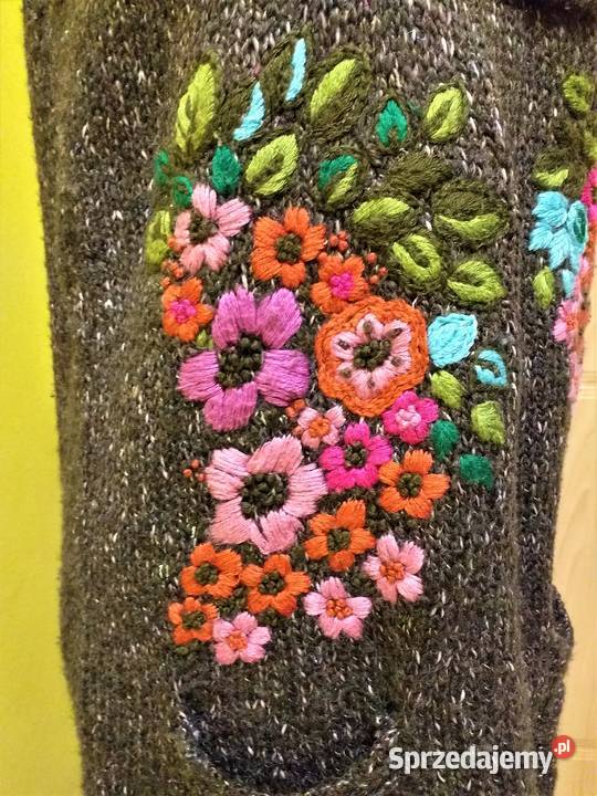 Sukienka dzianinowa Desigual haftowana r M Katowice