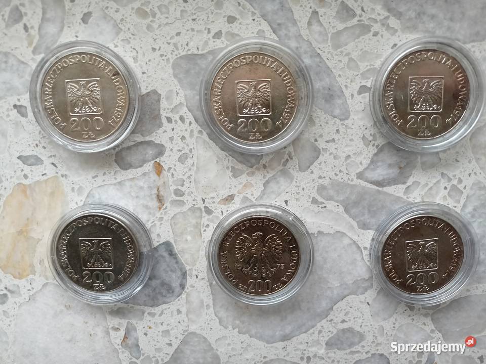 Srebrne monety PRL mapki podkarpackie Rzeszów