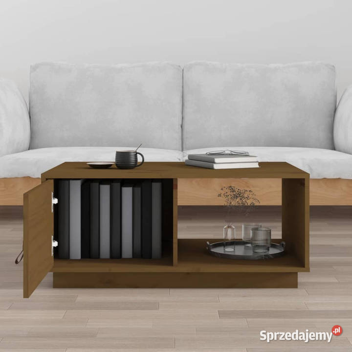 Stolik kawowy miodowy brąz 80x50x355 lite drewno Warszawa sprzedam