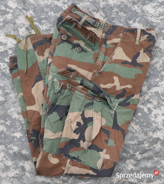 Spodnie BDU woodland xsmall cotton 85r Wrocław sprzedam