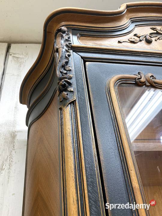 Duża BIBLIOTEKA witryna Louis XV Galbe Francja Poznań