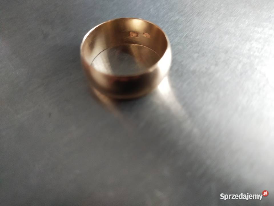 Obrączka złota pr 585 NOWA Szeroka gruba wypukła Bydgoszcz sprzedam