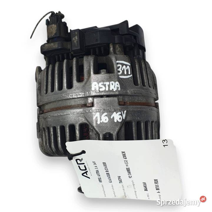 ALTERNATOR Opel Astra H Zafira B 16 16V 13229984 osobowe Chełm