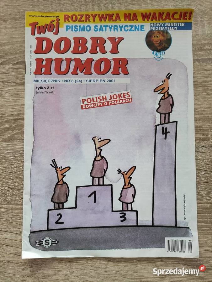 Czasopismo Twój Humor 8 Sierpień 2001 Rzeszów Rok wydania 2001
