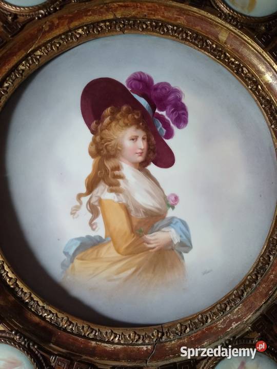 Talerz ozdobny przedwojenny porcelana Wiedeń Łódź