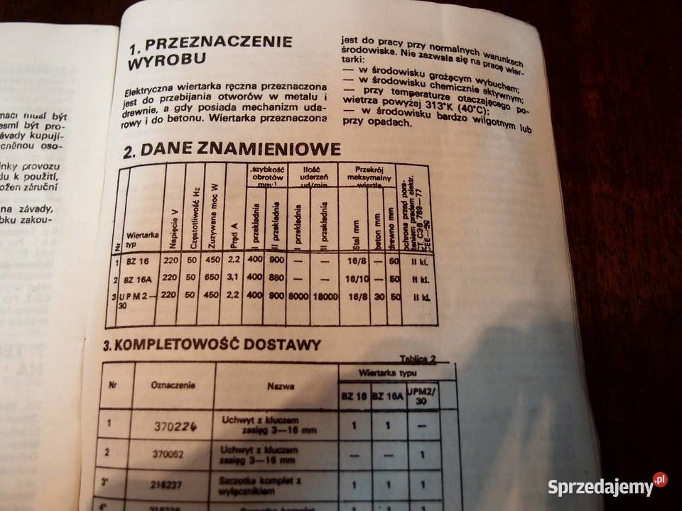 Wiertarka Ręczna Elprom 650W 880obr 2biegi Lata Łódź