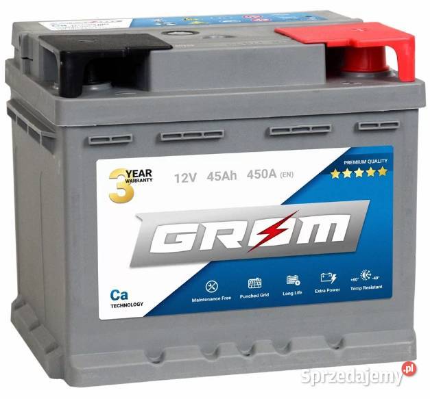 Akumulator GROM Premium 45Ah 450A EN DTR mazowieckie Pruszków